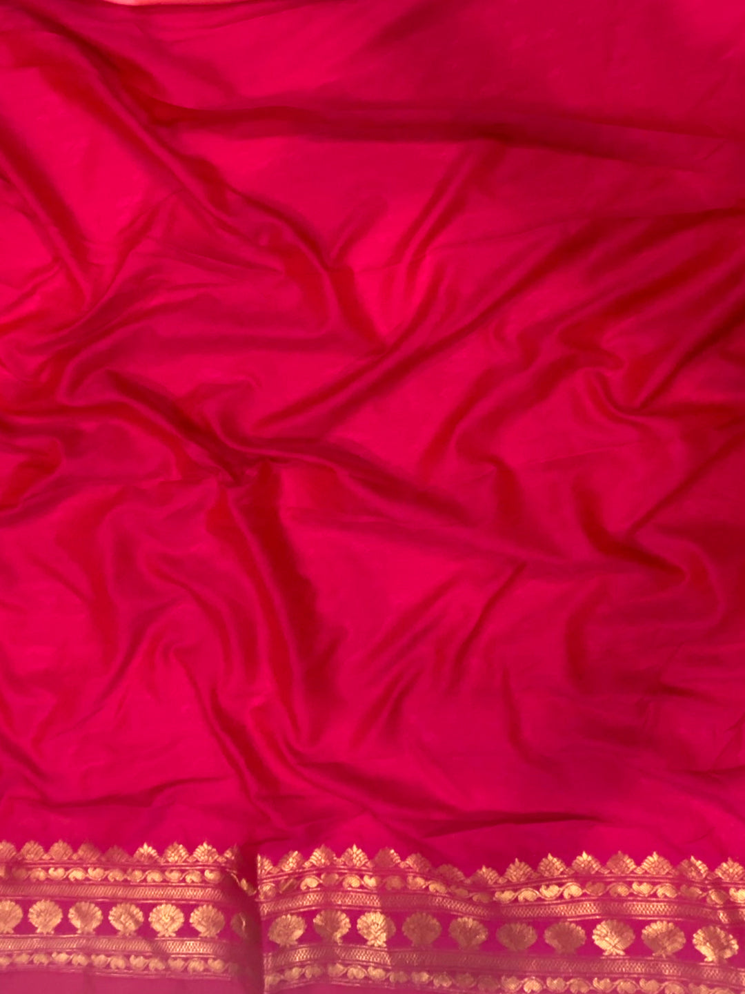 Rose Pink Satin Bentex Soft Silk Saree by My Store