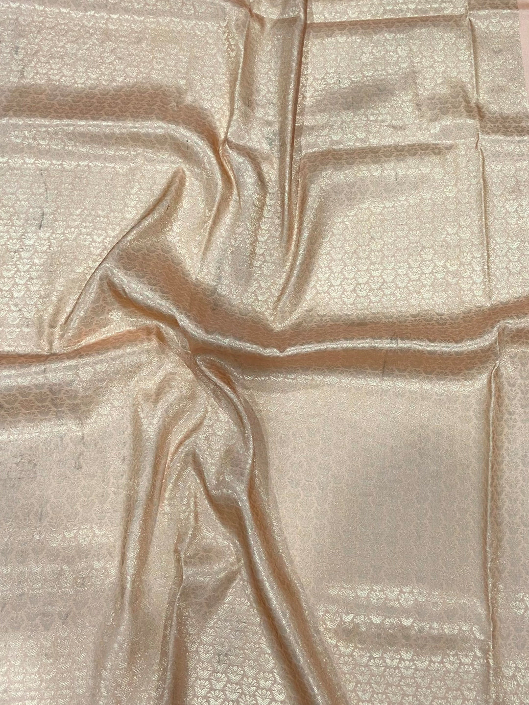 Peach Kanjivaram Digital Silk Saree by My Store
