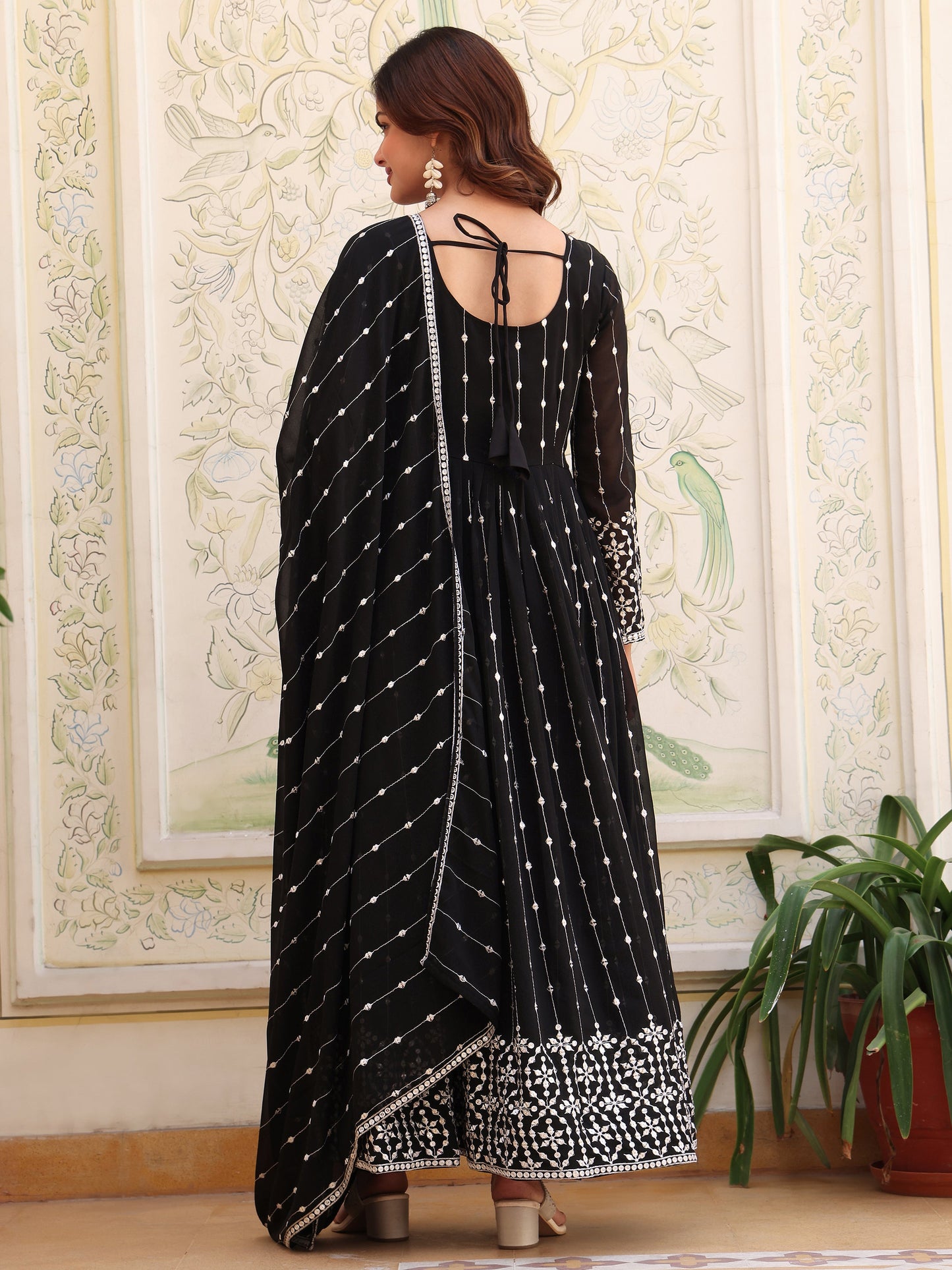 Georgette Party Wear Black Anarkali Suit