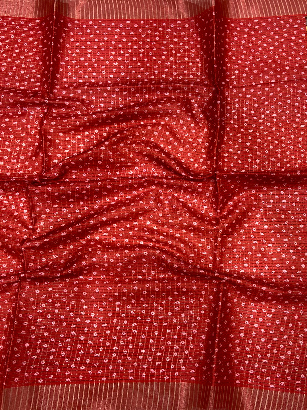 Elegant Silk Blend Bandhani Print Saree by My Store