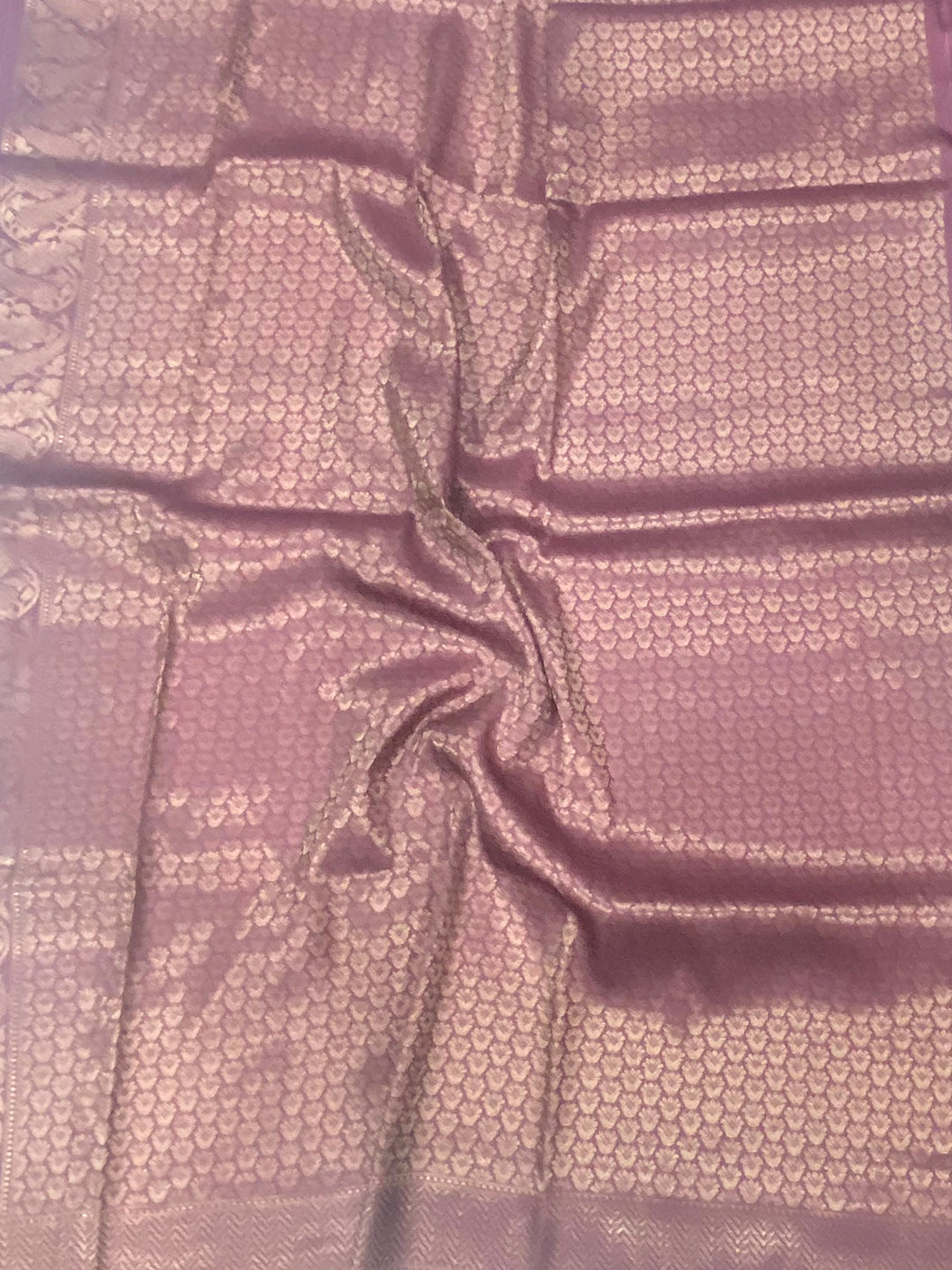 Mauve Kanjivaram Digital Silk Saree by My Store