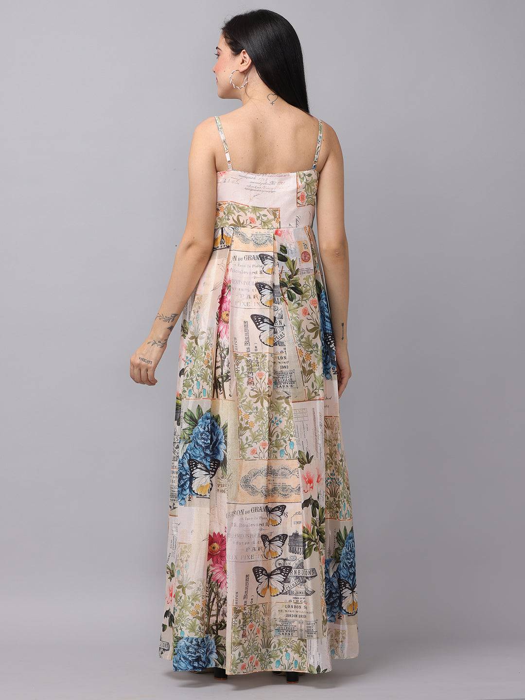 Sweetheart Neck Multi Color Dress by My Store