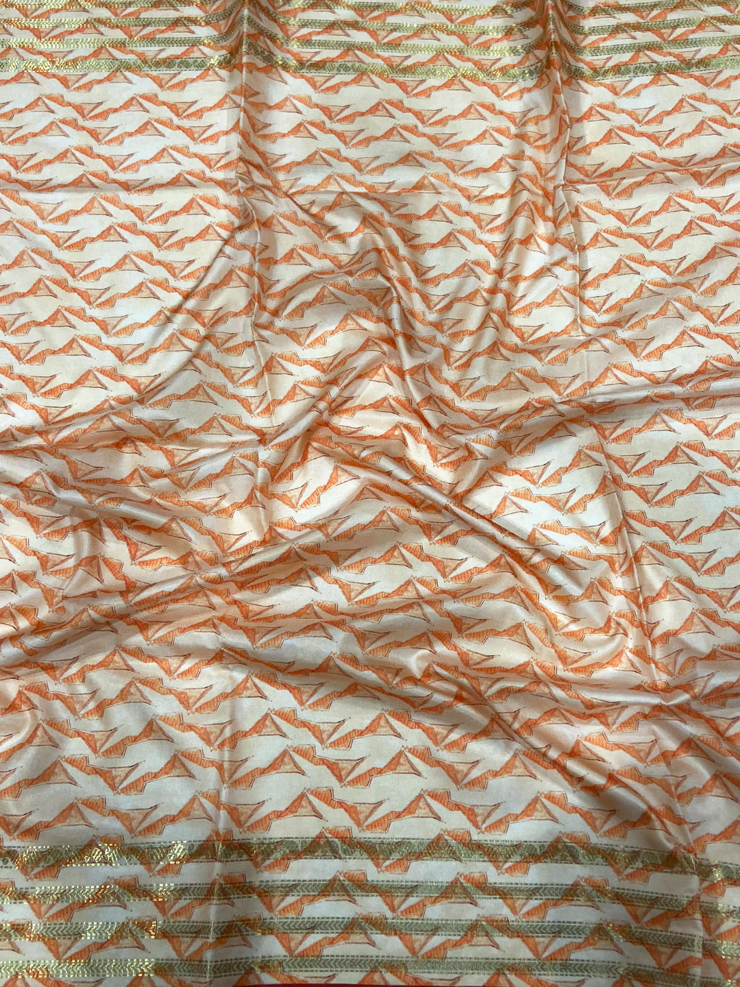 Yellow Japanese Freehand Digital Print Saree