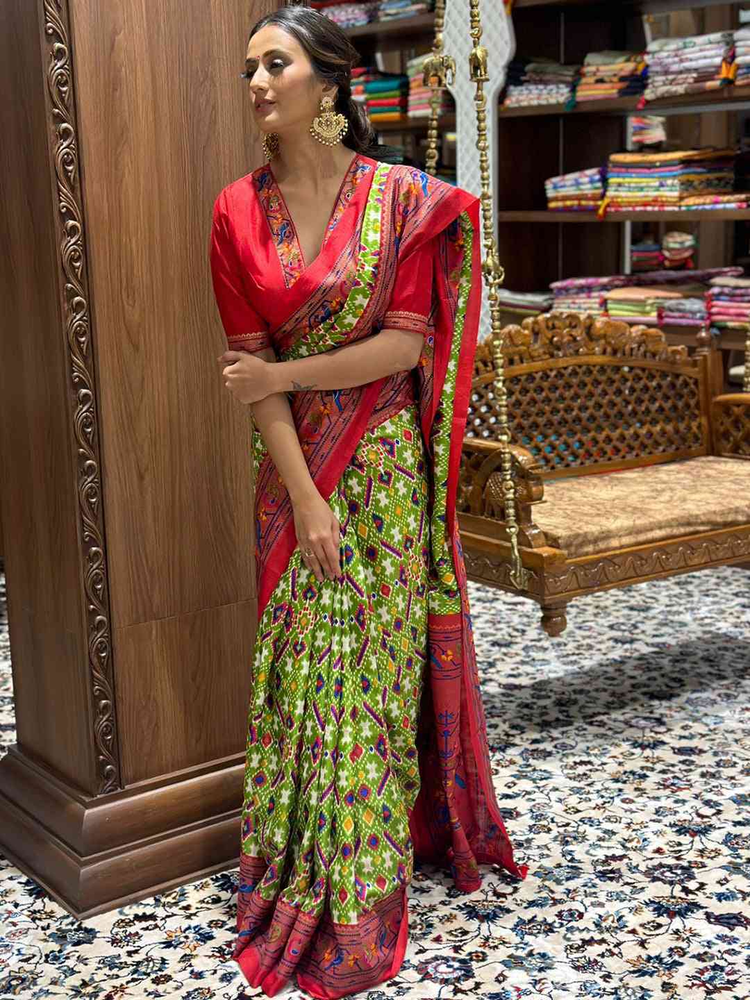 Design Soft Chanderi Silk Patola Festive Wear Saree by My Store