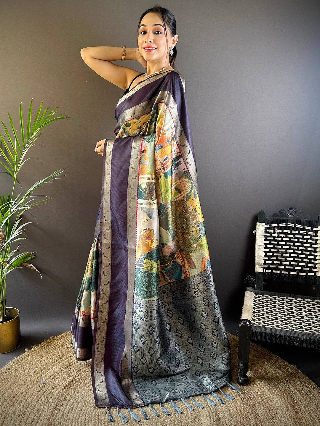 Mughal Majesty Soft Silk Saree by My Store