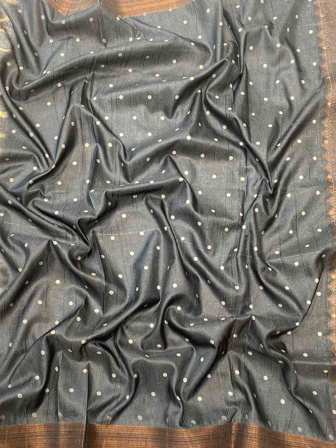 Beautiful Pure Tussar Ghicha Silk Digital Print Saree