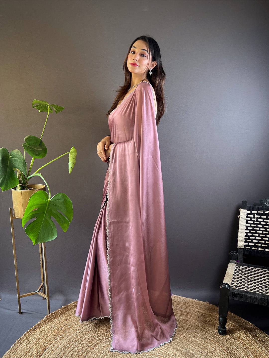 Sunset Glow Rangoli Silk Saree by My Store