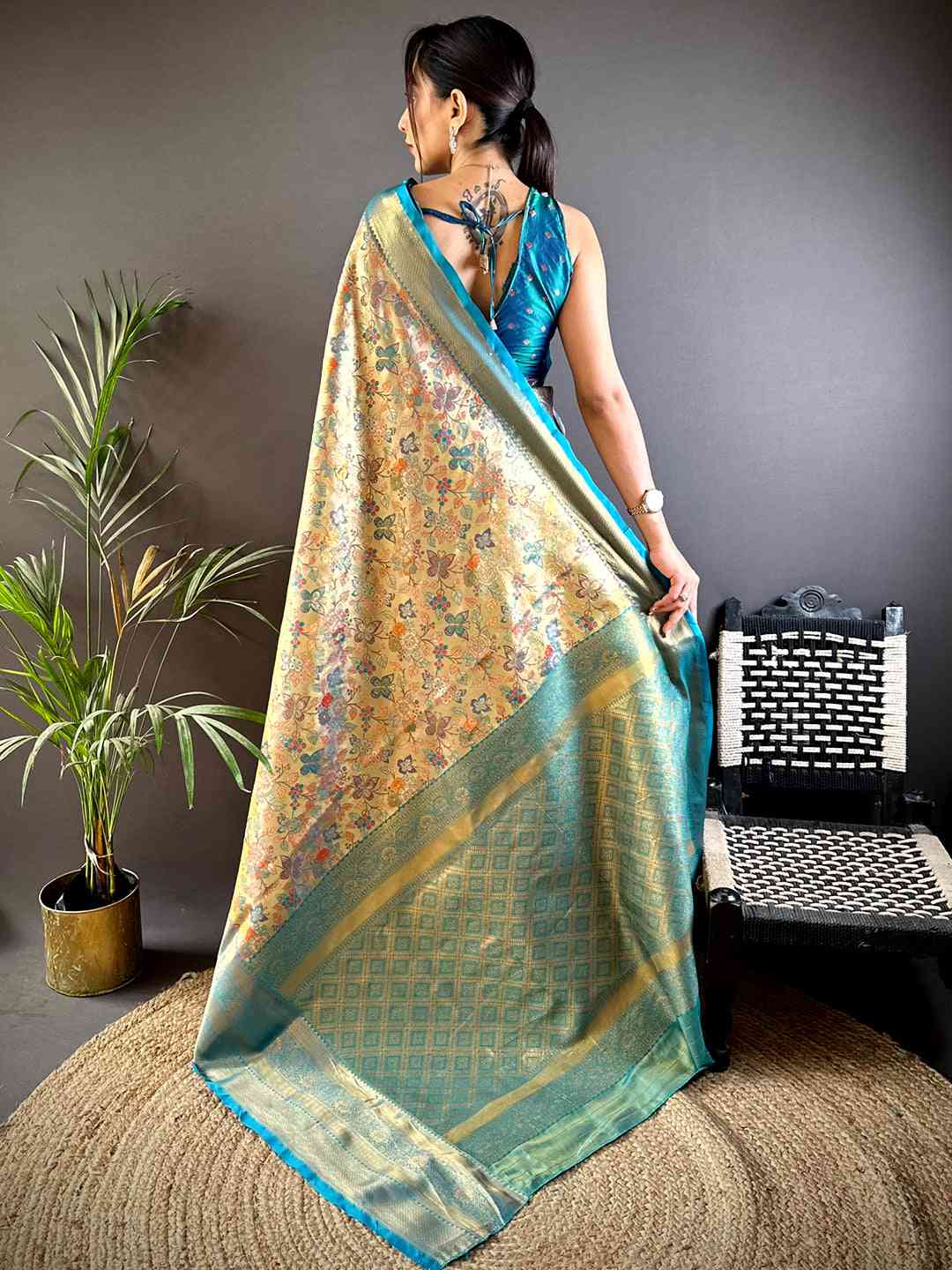 Rama Dharmavaram Butterfly Silk Saree by My Store