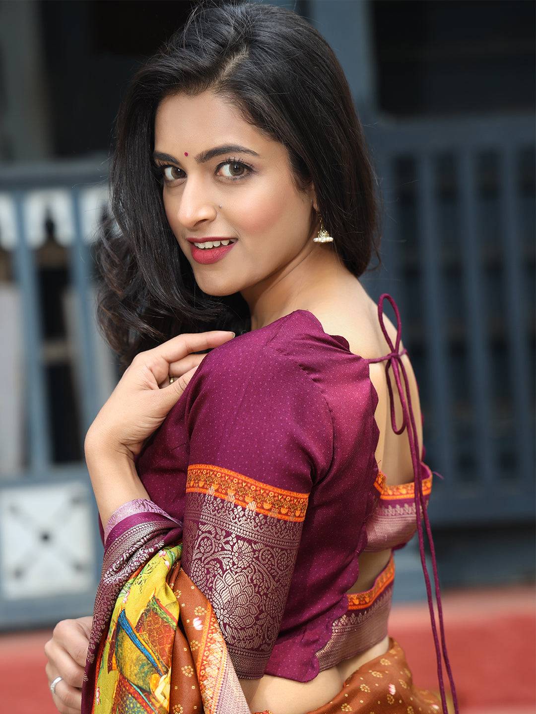 Brown Pure Viscose Dola Silk Saree with Exquisite Bhandhej Print - Luxe by My Store