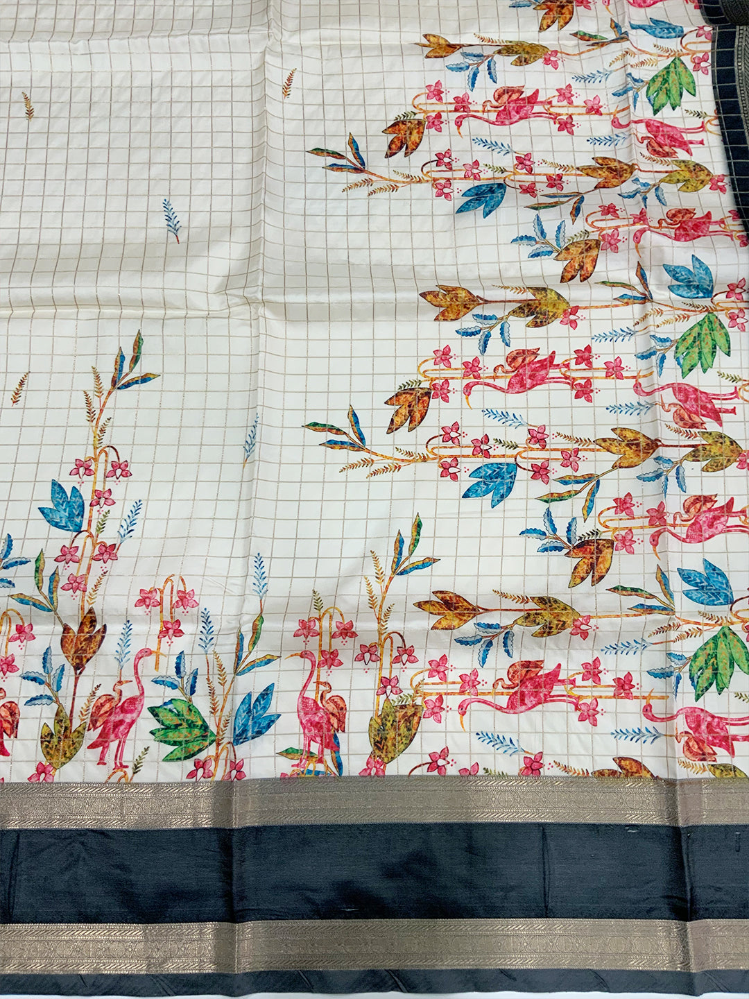 Regal Kalamkari Satin Bentex Gadwal Saree by My Store