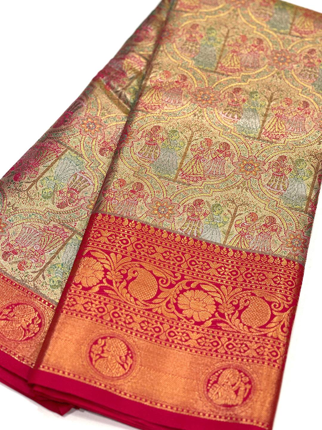 Royal Heritage Dharmavaram Silk Saree by My Store