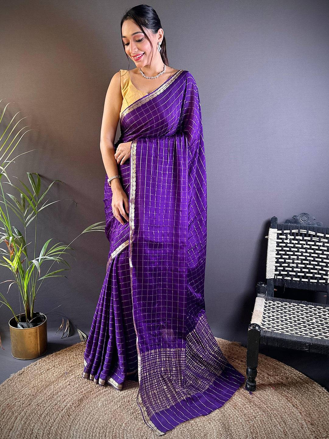 Heritage Viscose Zari Weaving Saree by My Store