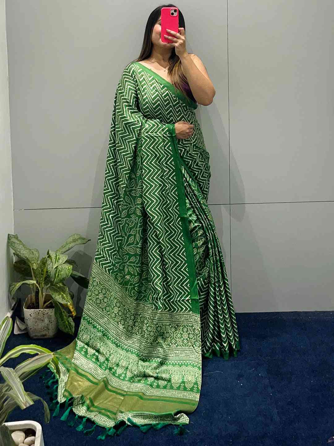 Exclusive Manipuri Silk Saree with Foil Print