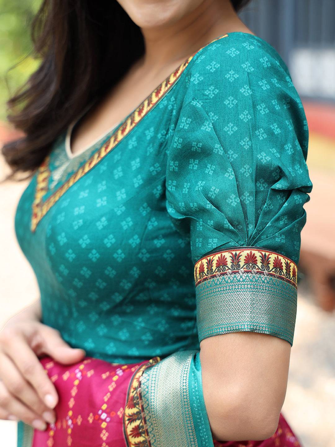Rani Pure Viscose Dola Silk Saree with Exquisite Bhandhej Print - Luxe by My Store