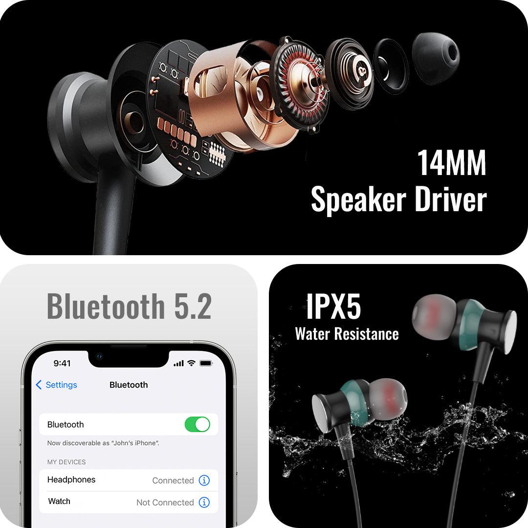 Order TecSox Roar Neckband with 14mm Sound Driver Inside