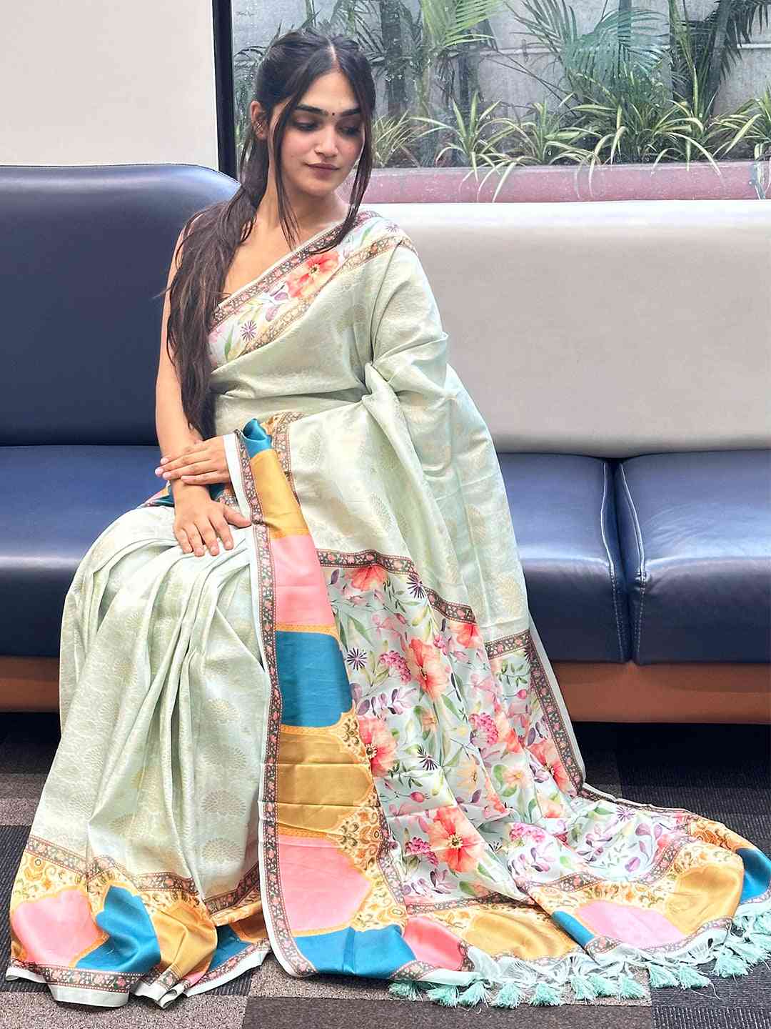Banarasi Kanjivaram Mughal Print Saree
