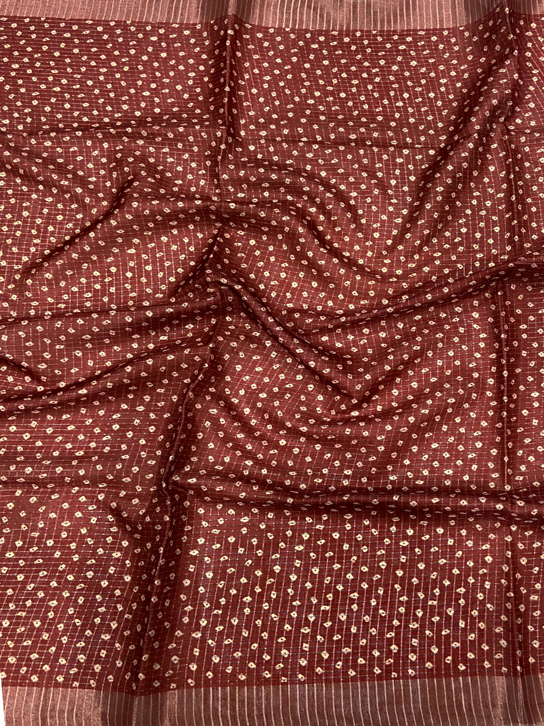 Radiance Silk Blend Bandhani Print Saree by My Store