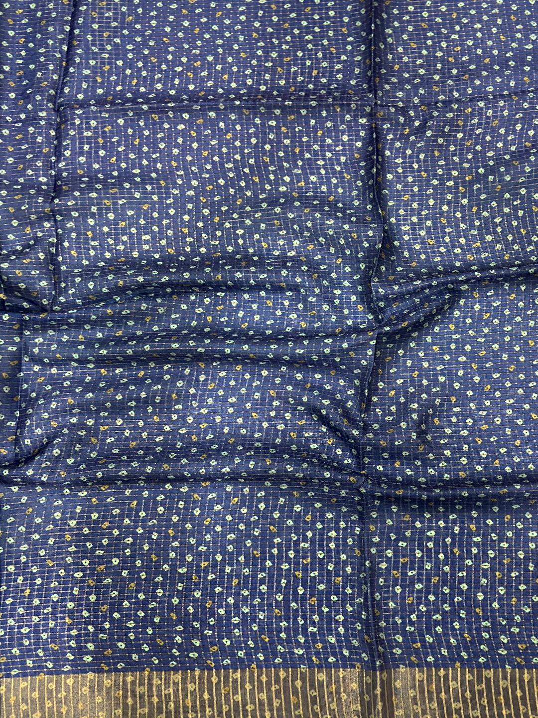 Heritage Silk Blend Bandhani Print Saree by My Store