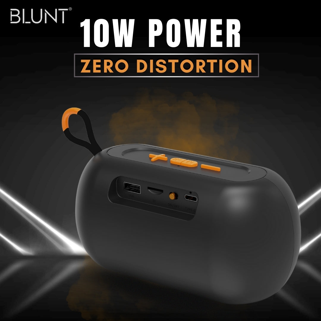 BLUNT SOUNDWAVE L4 – 10W Bluetooth Speaker with 16H Playtime, TWS, FM & SD Support