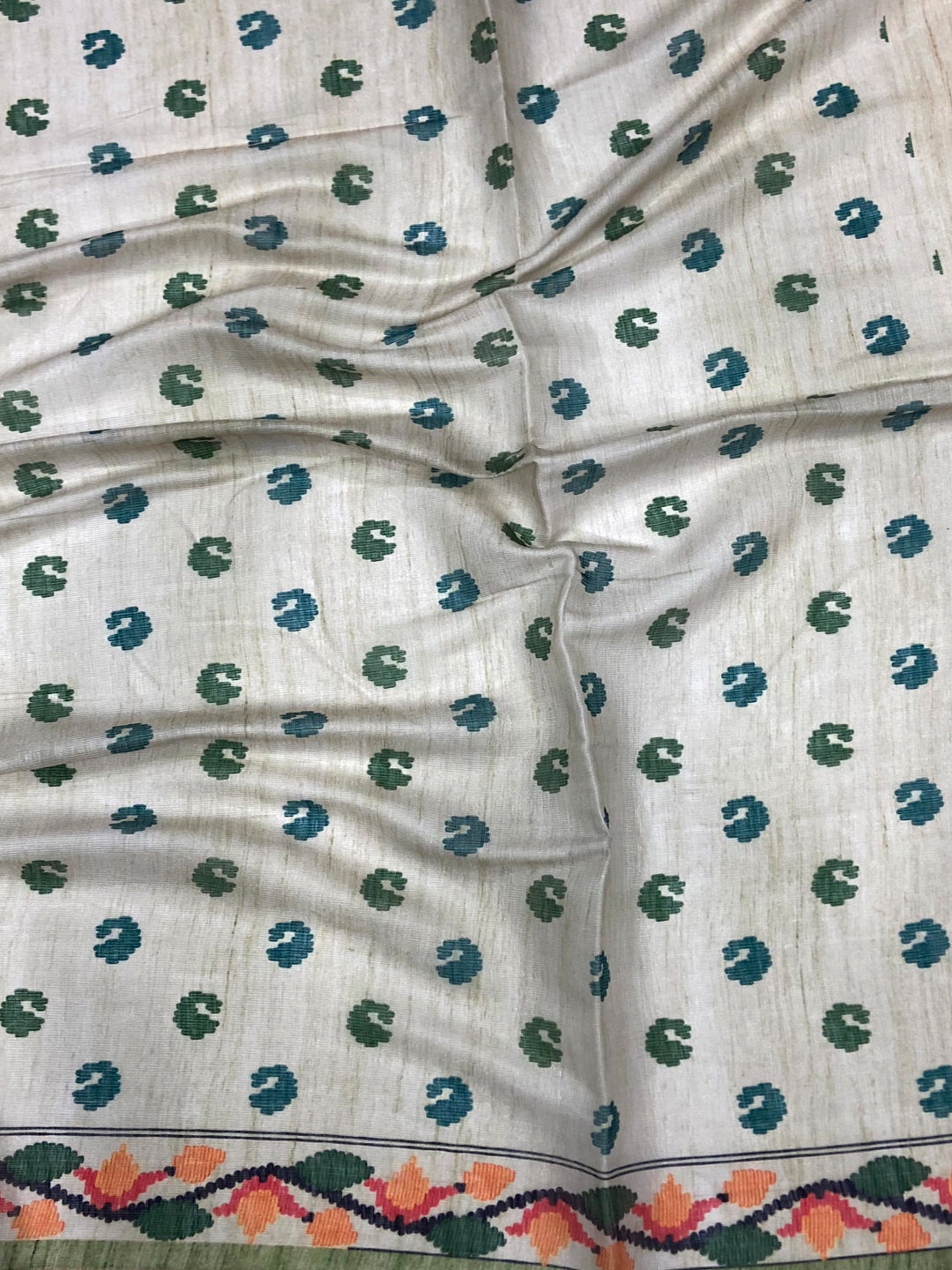 Swamp Green Jungle Floral Zari Tissue Saree by My Store