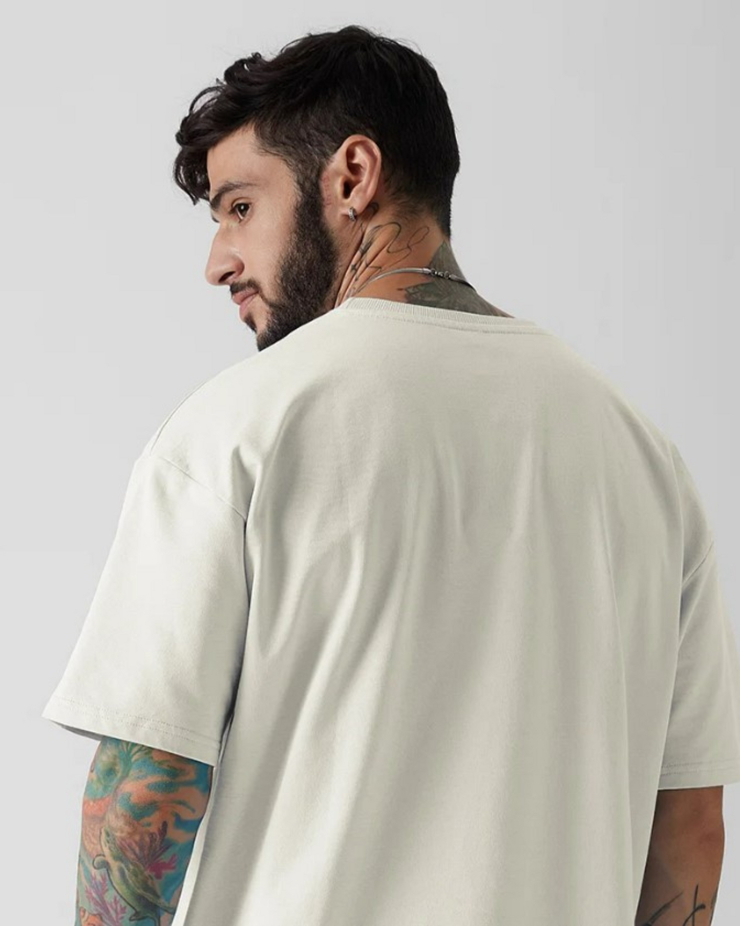 PLAIN OFF WHITE OVERSIZE TSHIRT
