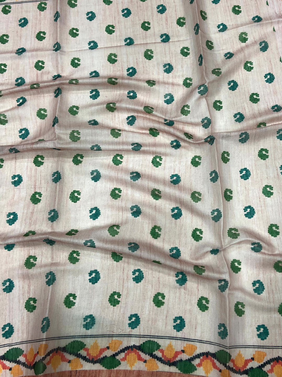 Blush Pink Jungle Floral Zari Tissue Saree by My Store