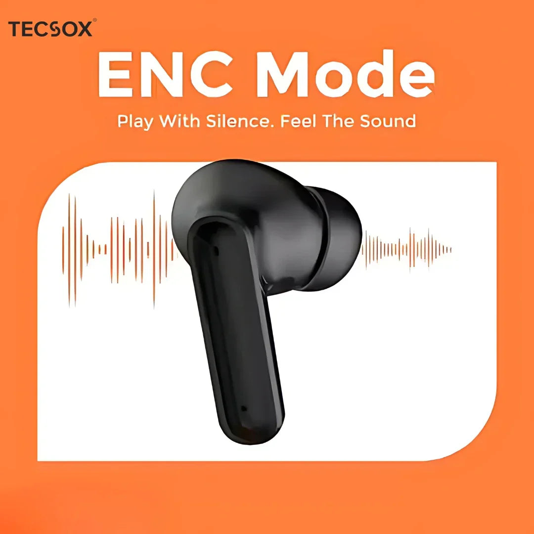 TecSox Pulse411 Bluetooth Earbuds | Deep Bass
