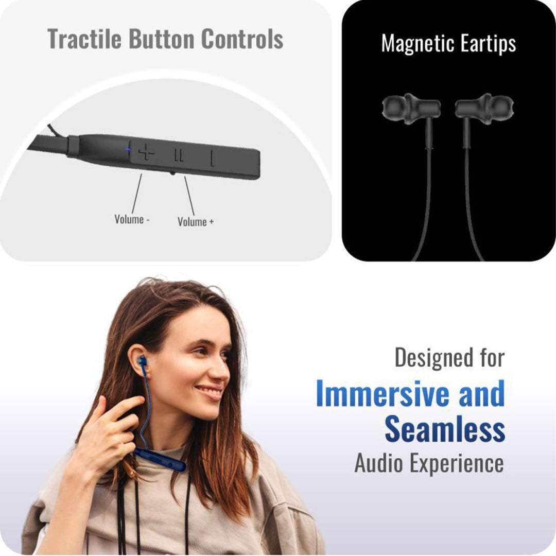 Order TecSox Neo 400 Bluetooth Neckband | 40 Hrs Playtime