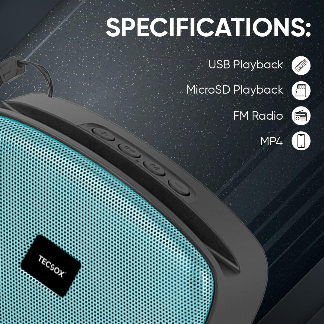 Get Tecsox Stone 351 Bluetooth Speaker with 6 Hour Paytime