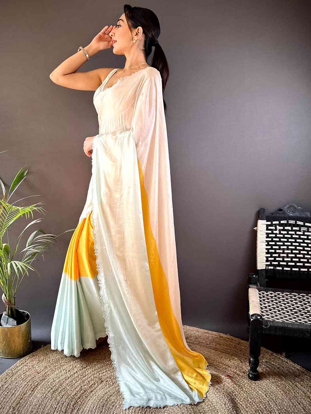 Radiance Swarovski Stone Saree by My Store