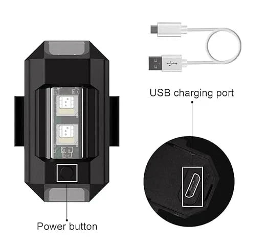 TecSox LED Emergency Strobe Light | USB Rechargeable