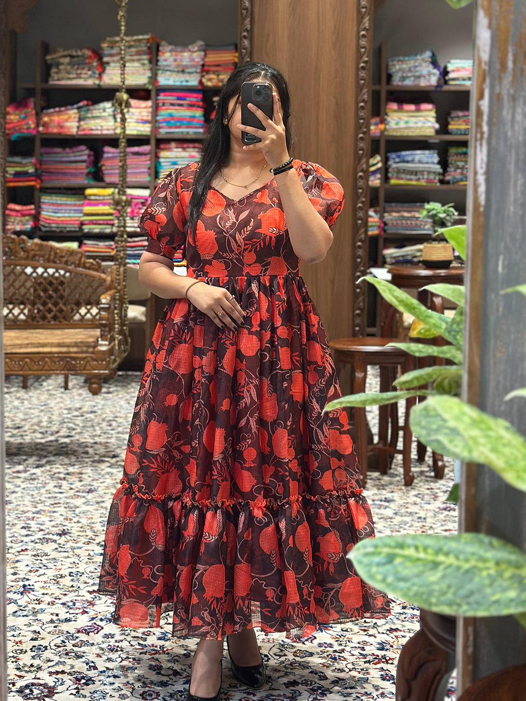 Scarlet Bloom Floral Kota Midi by My Store