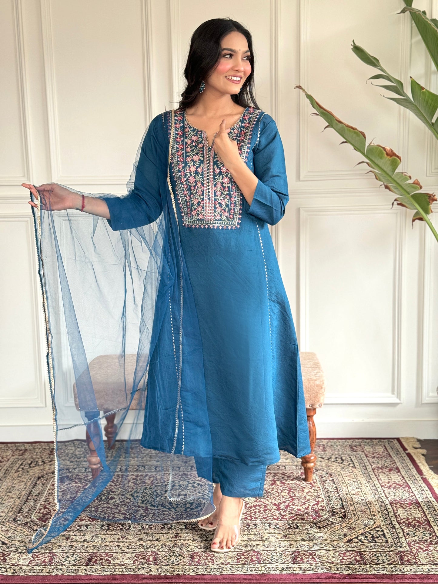 Designer Beautiful Blue Kurta Set