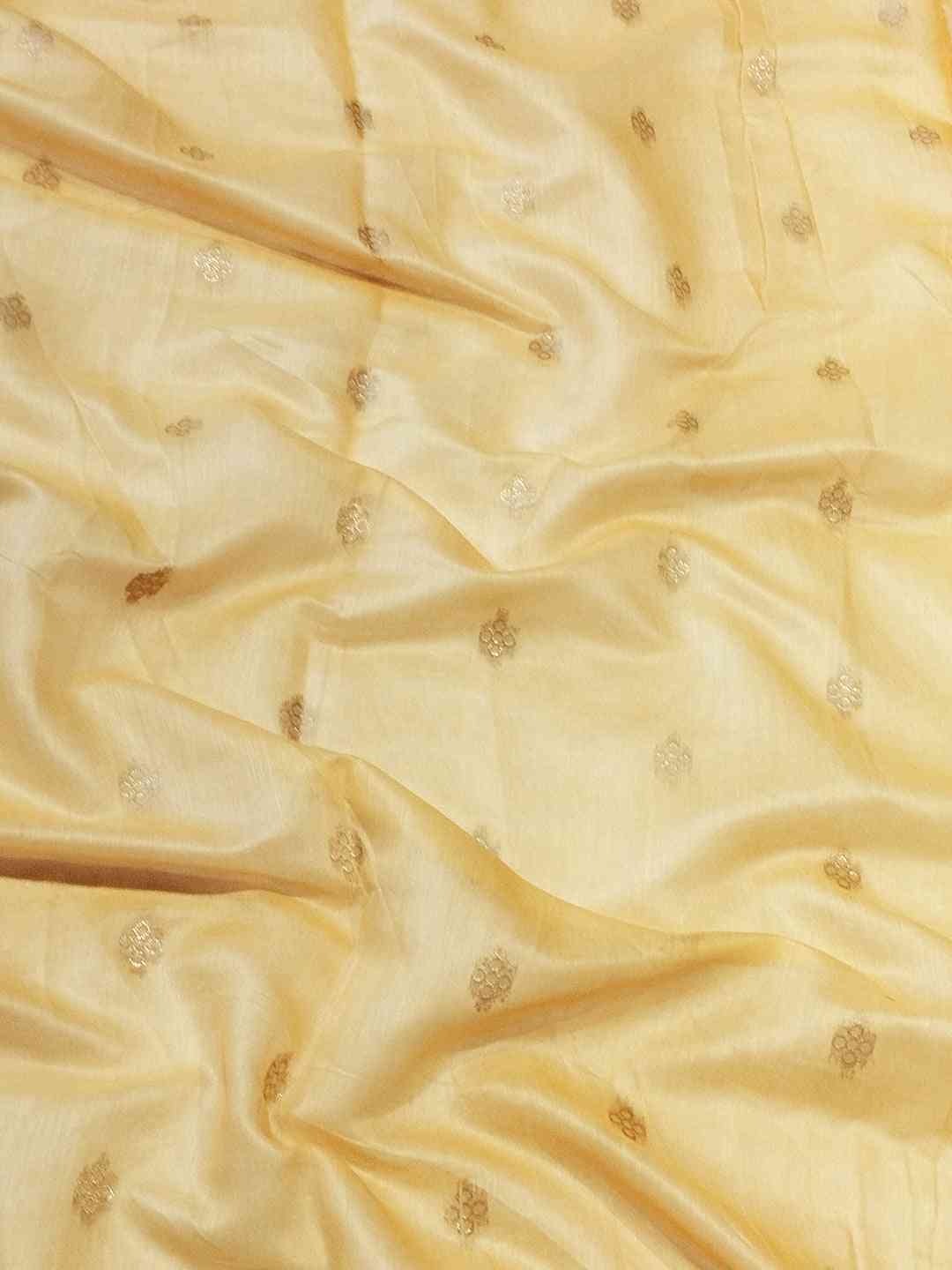 Bollywood Soft Slub Silk With Pure Zari And Lakhnavi Badla Weaving by My Store