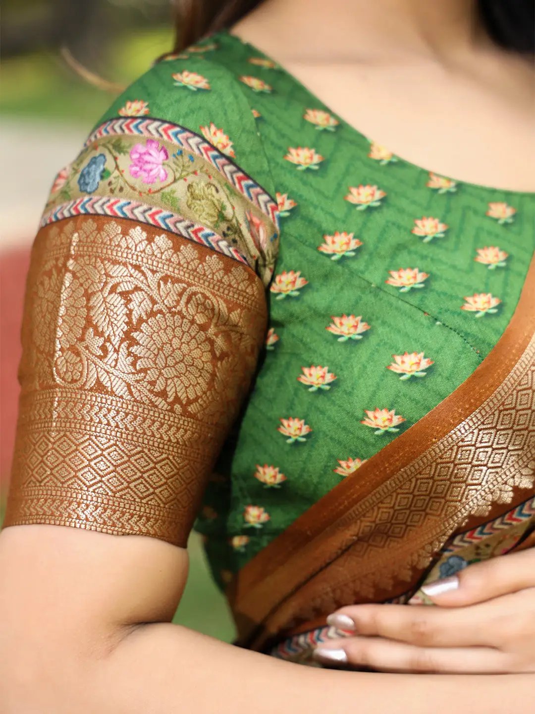 Brown Colour Pure Viscose Dola Silk Saree with Pichwai Kalamkari Print - Luxe by My Store