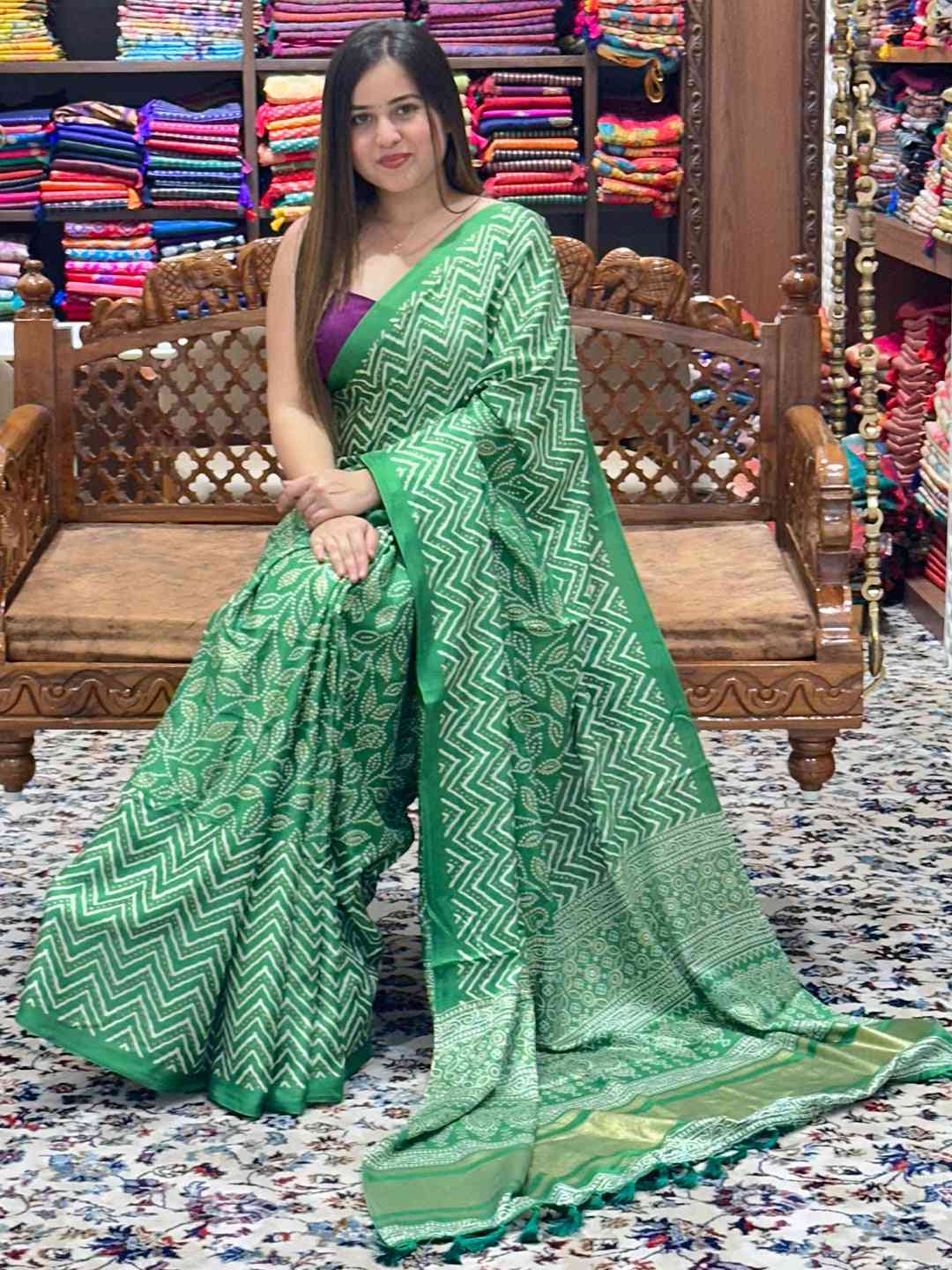 Exclusive Manipuri Silk Saree with Foil Print
