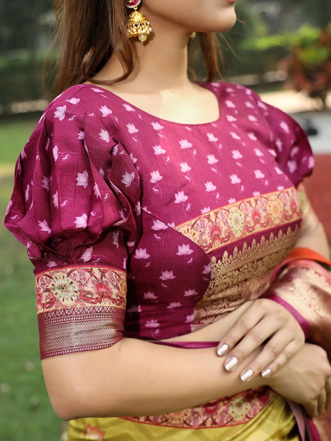 Light Green Colour Pure Viscose Dola Silk Saree with Pichwai Kalamkari Print - Luxe