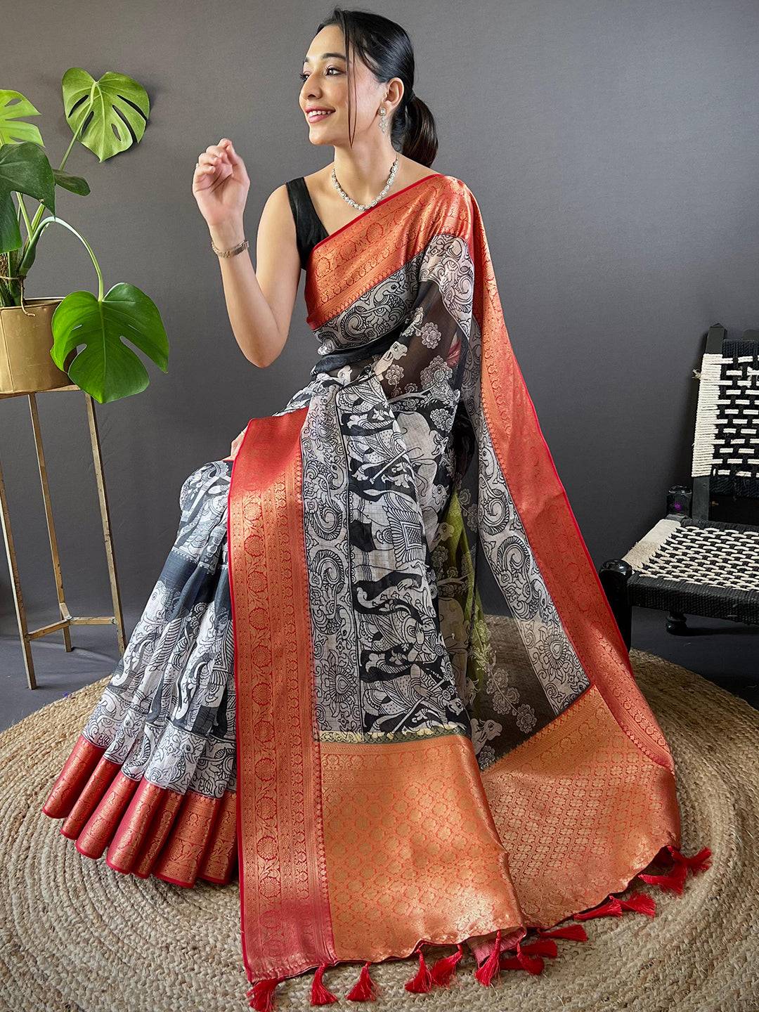 Kalamkari Kota Saree by My Store