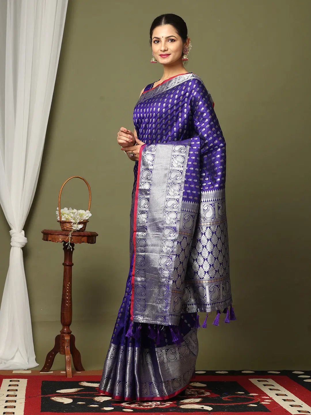 Kanjivaram Soft Silk Design Saree by My Store