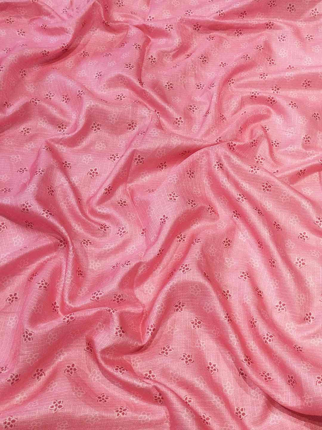 Light Blue Kota With Digital Floral Printed Saree by My Store