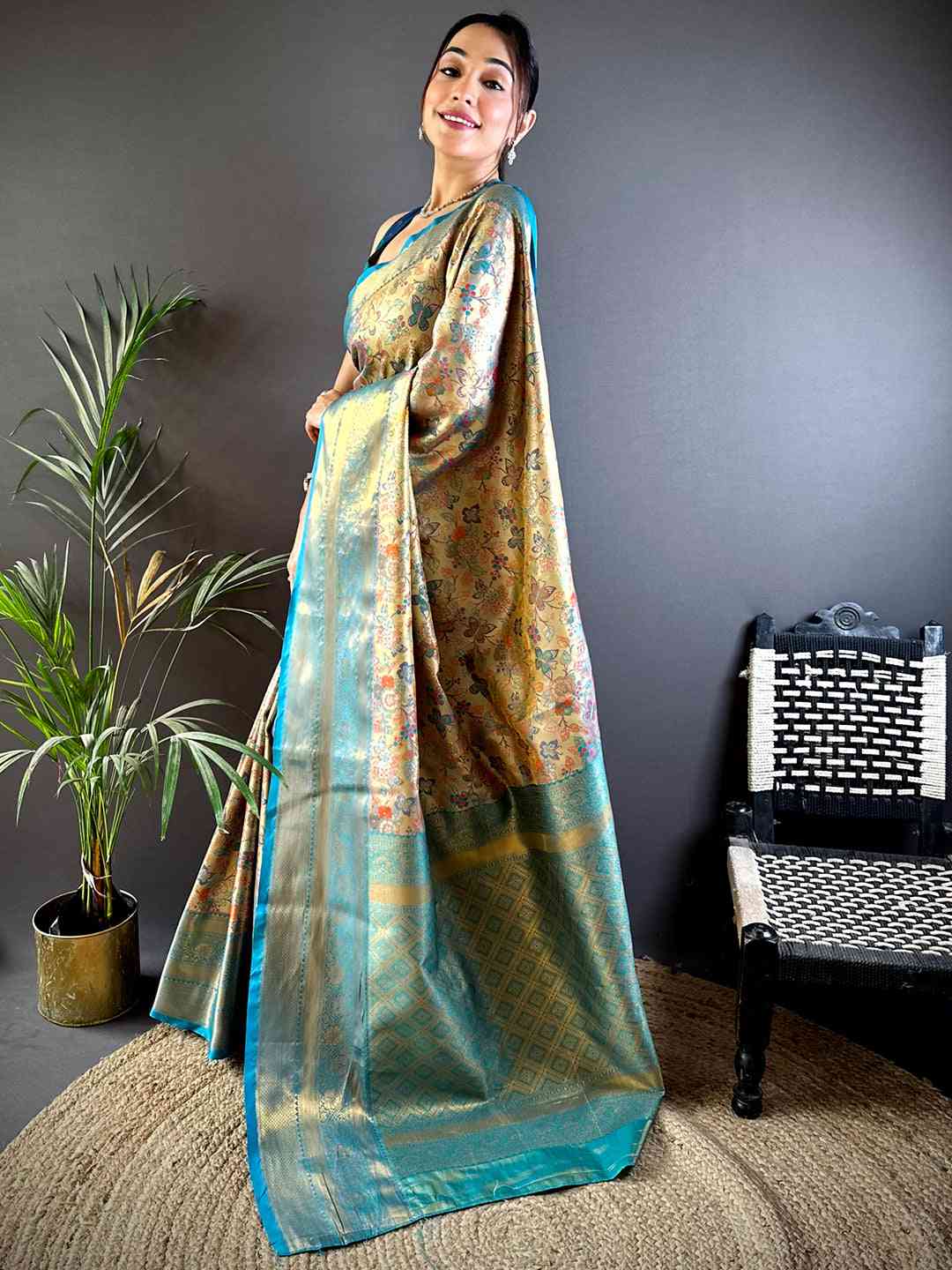 Rama Dharmavaram Butterfly Silk Saree by My Store