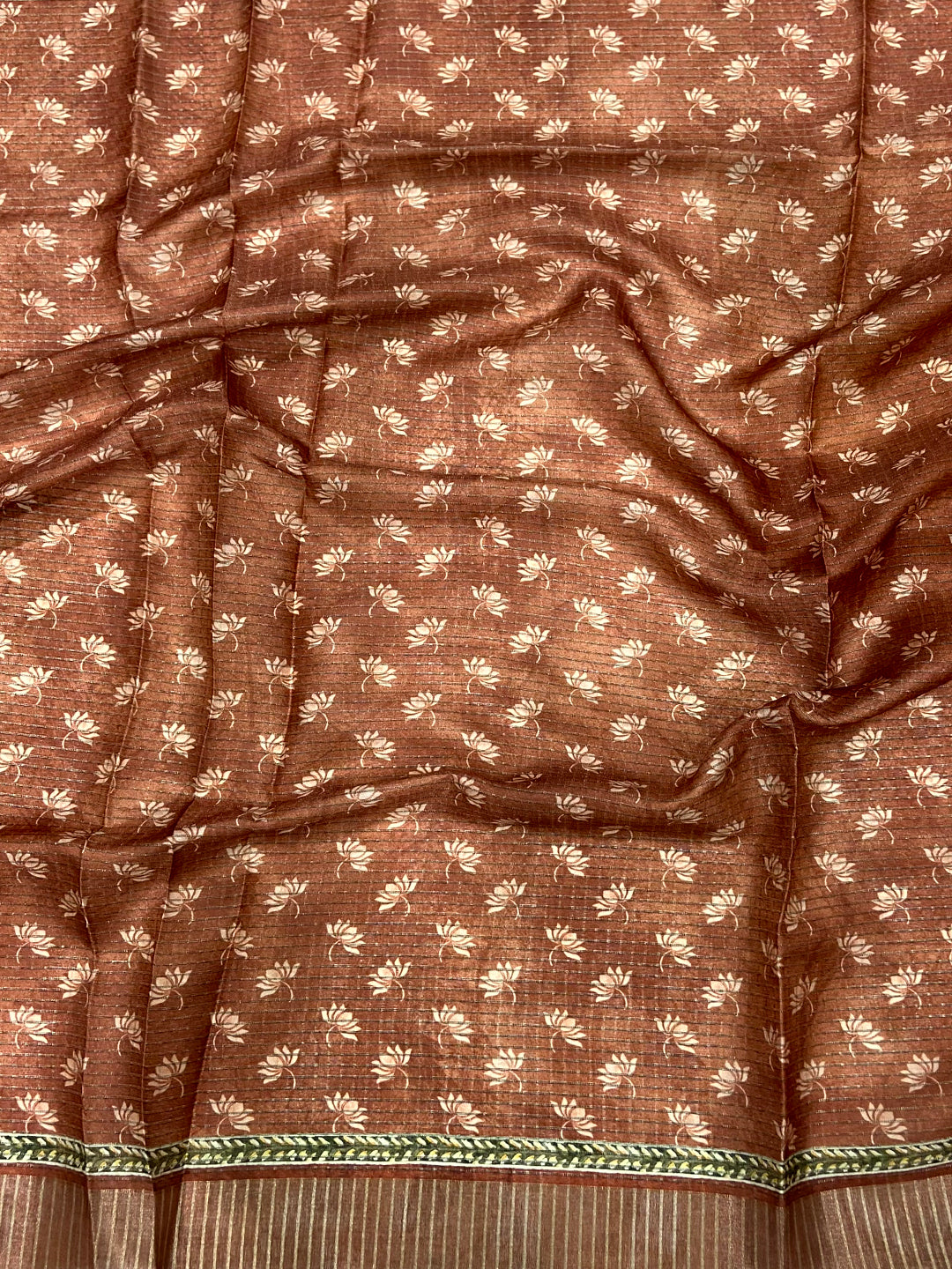 Graceful Beige Soft Silk Chex Saree by My Store