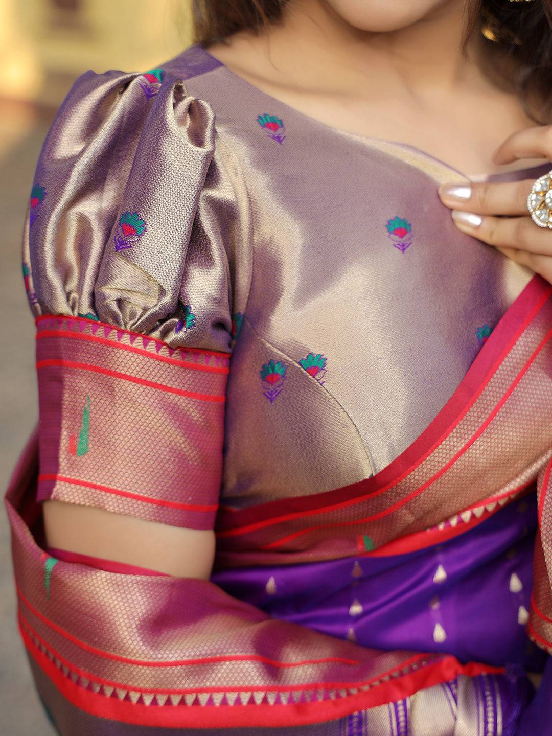 Soft Silk Yeola Paithani Saree with Zari Weaving - Luxe by My Store