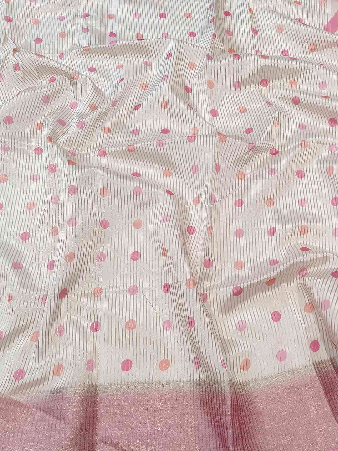 Soft Organza Leheriya Digital Print Saree by My Store
