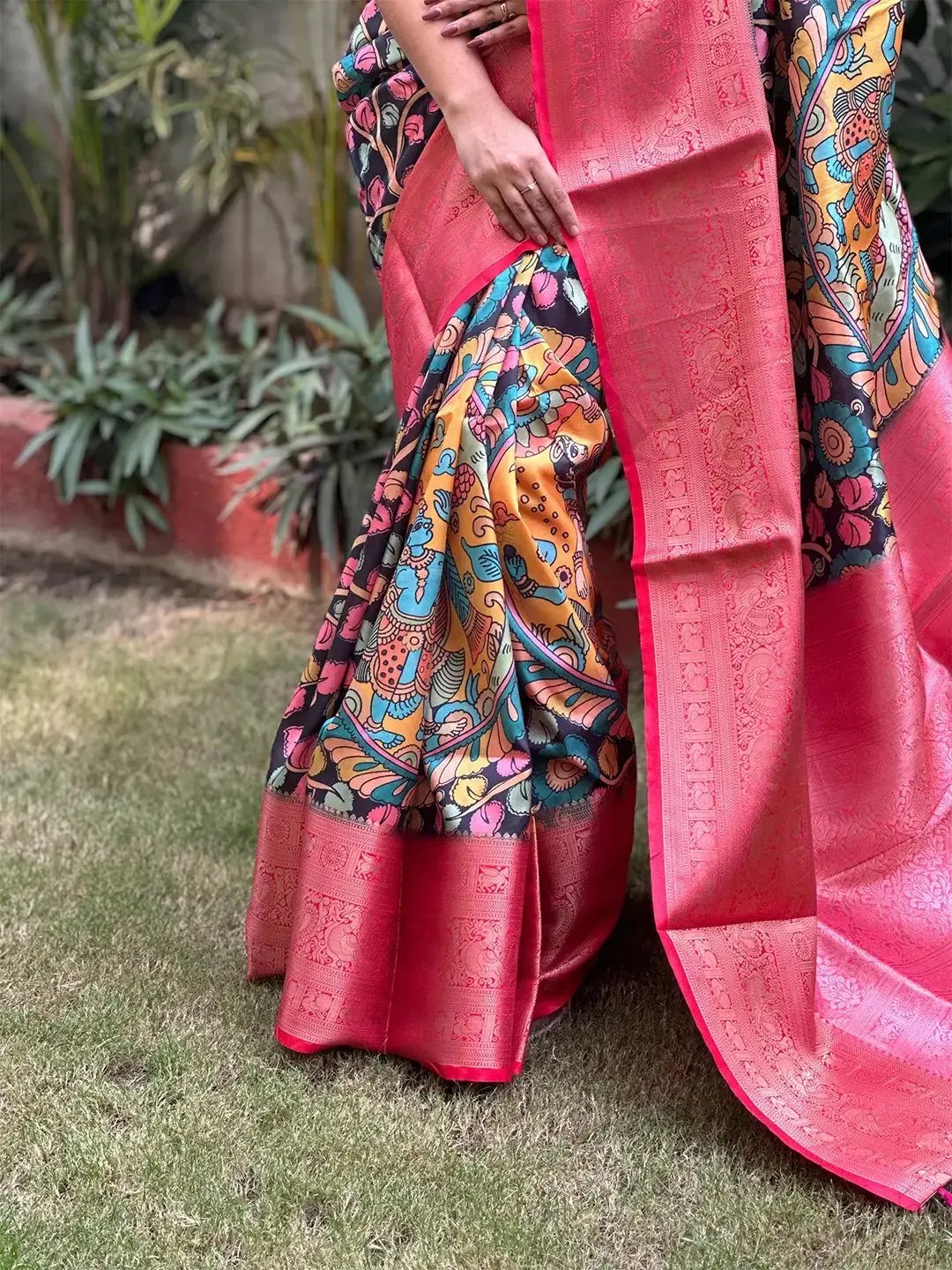 Soft Silk Kalamkari Digital Print Saree