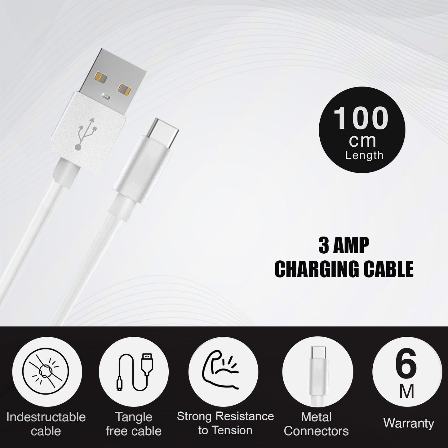 Tecsox 33 Watt fast charging USB A to Type C | Fast Charging