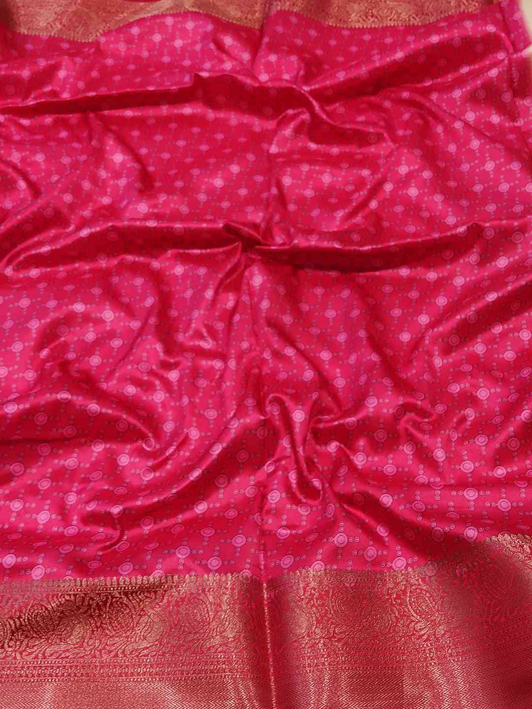 Soft Silk Kalamkari Digital Print Saree by My Store