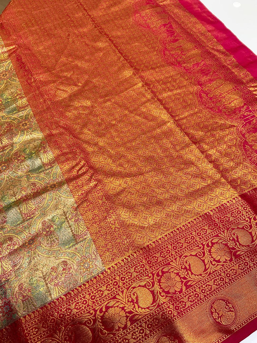 Royal Heritage Dharmavaram Silk Saree by My Store