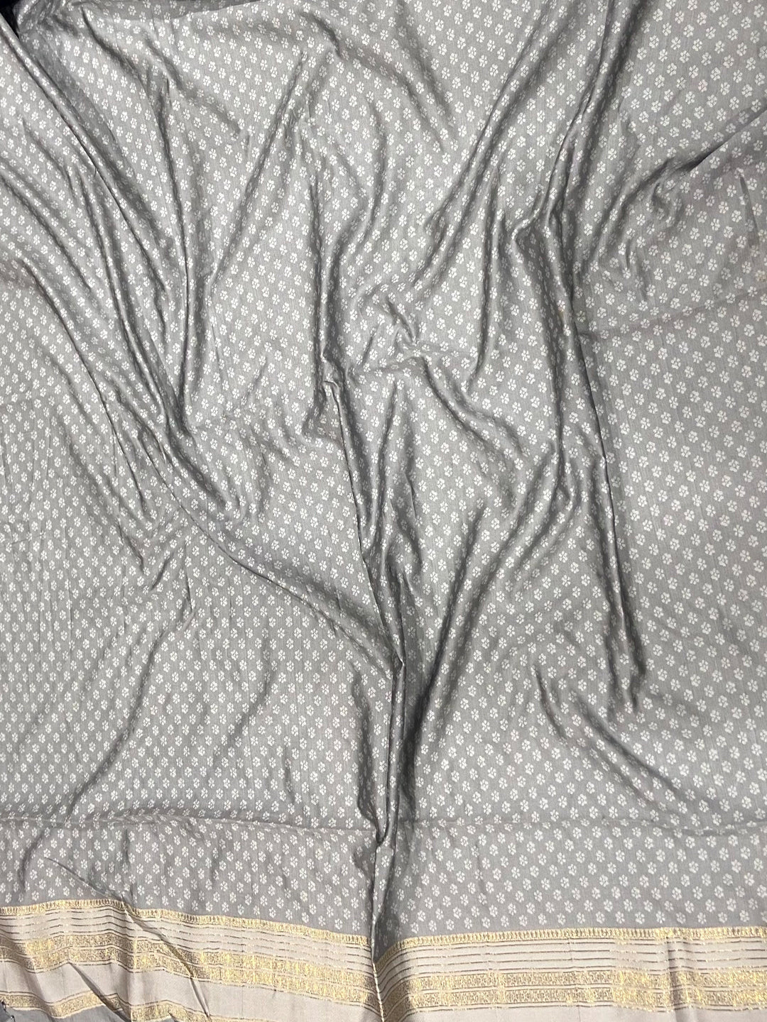 Royal Black Soft Silk Gadwal Saree by My Store