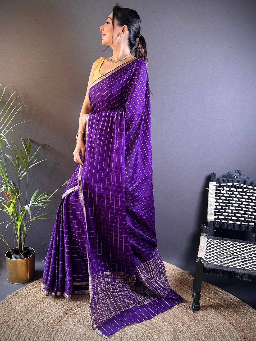 Heritage Viscose Zari Weaving Saree by My Store